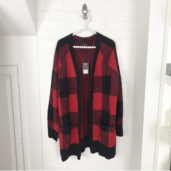 Lucky Brand Sweaters - {Lucky Brand} NWT Buffalo Plaid Check Cardigan